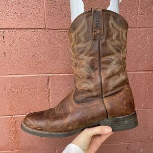 Justin Leather Western Cowboy Boots Size 14 EE